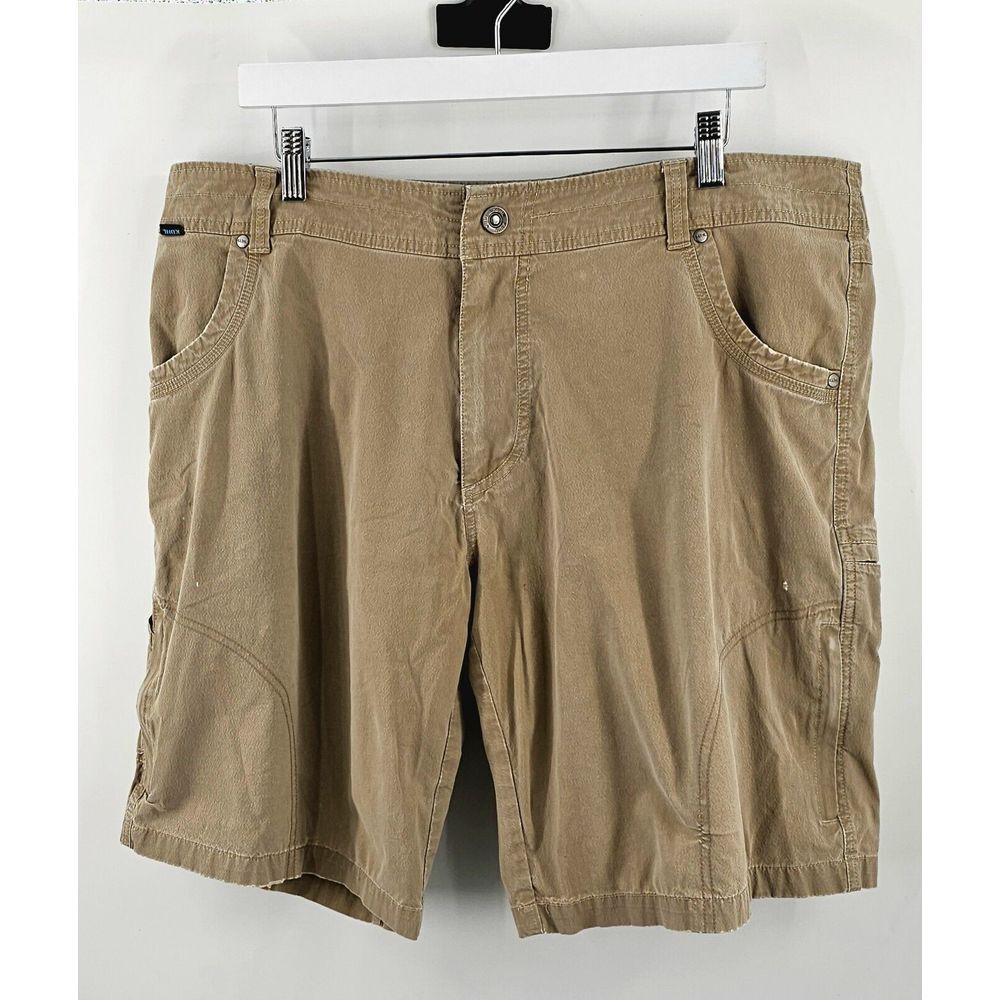 Kuhl Shorts Size 40 Ramblr Cargo Stretch‎ Patina Dye Outdoors Hike Rambler Khaki
